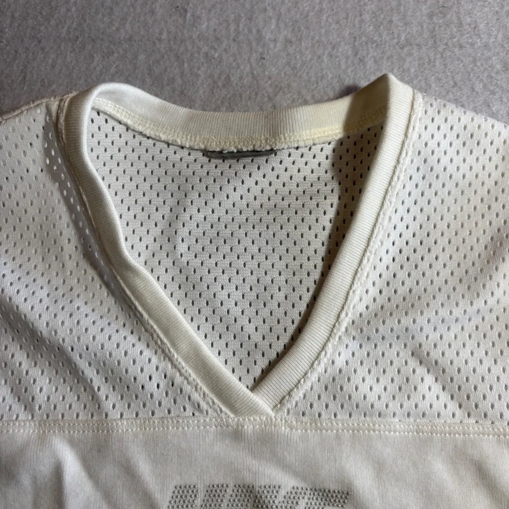 Vintage Y2K Nike Womens Athletic V Neck Mesh Short Sleeve T Shirt White Size S - Picture 3 of 8